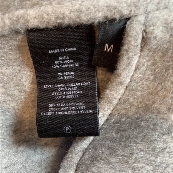 Theory Cashmere Wool shawl belt plaid jacket coat - Picture 5 of 6